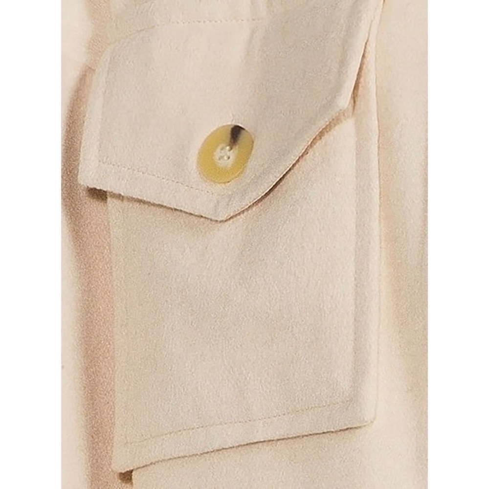 Time & Tru Women’s Cream Shirt Jacket - Picture 3 of 6